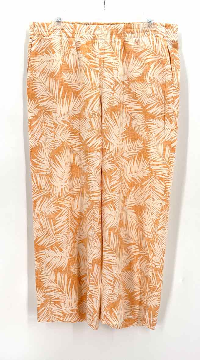 Size M J JILL ORANGE PRINT Pants