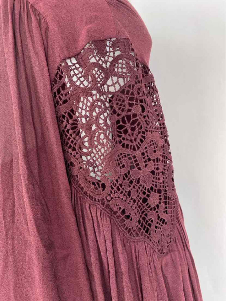 Size L Ann Taylor Burgundy Dress