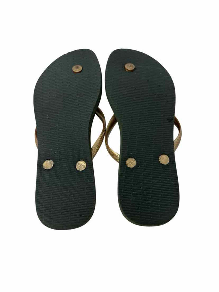 Shoe Size 7 Havaianas Gold Sandals