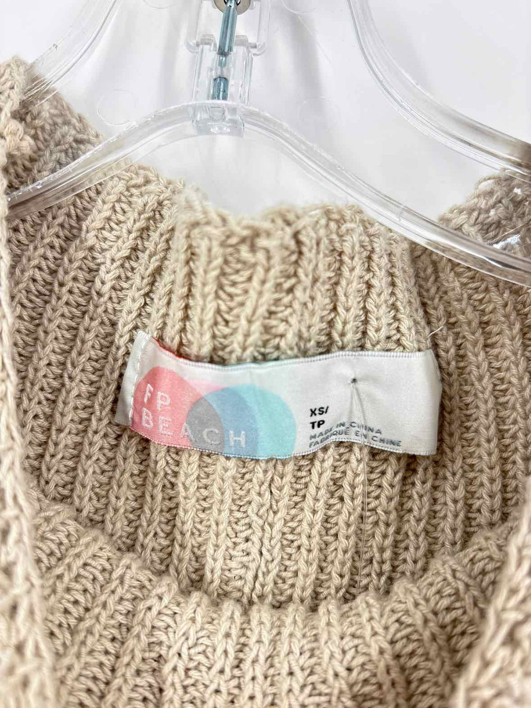 Size XS FREE PEOPLE Tan Knit Sweater