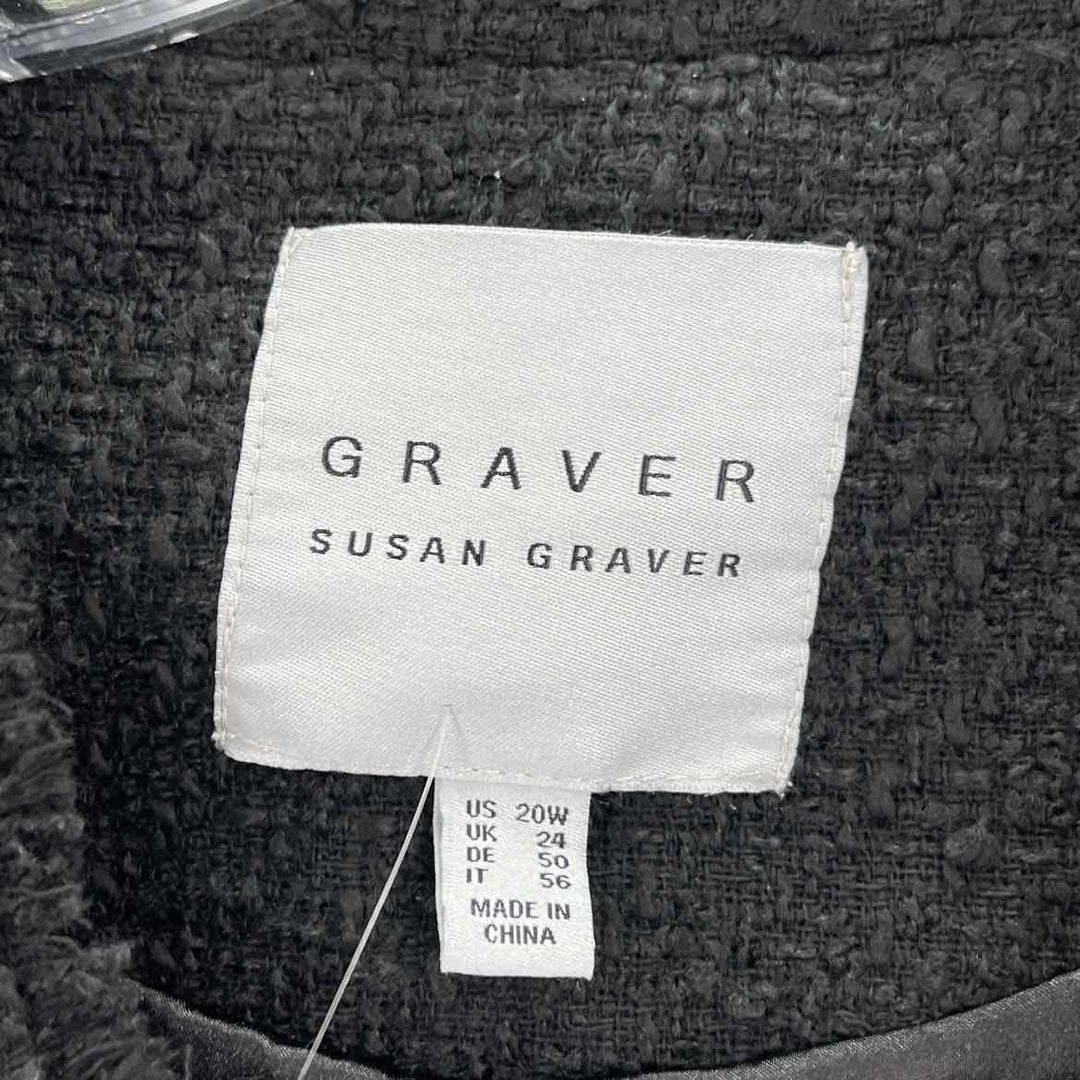 Size 20 SUSAN GRAVER Black Blazer