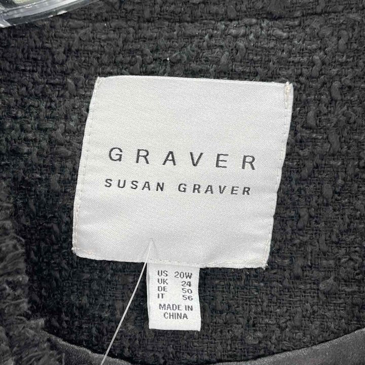 Size 20 SUSAN GRAVER Black Blazer