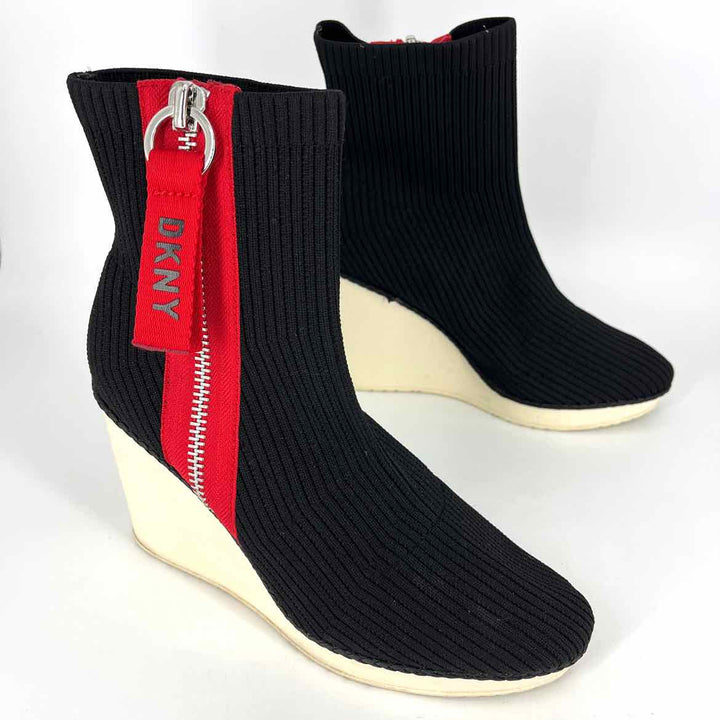 Shoe Size 8.5 DKNY Black Knit Boots