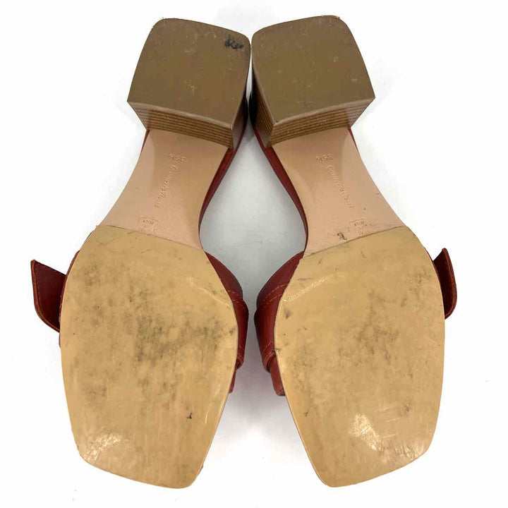 Shoe Size 5.5 GIANVITTO ROSSI Red Leather Sandals