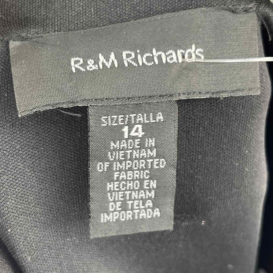 Size 14 R&M RICHARDS Black Rhinestone Dress