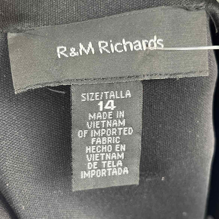 Size 14 R&M RICHARDS Black Rhinestone Dress