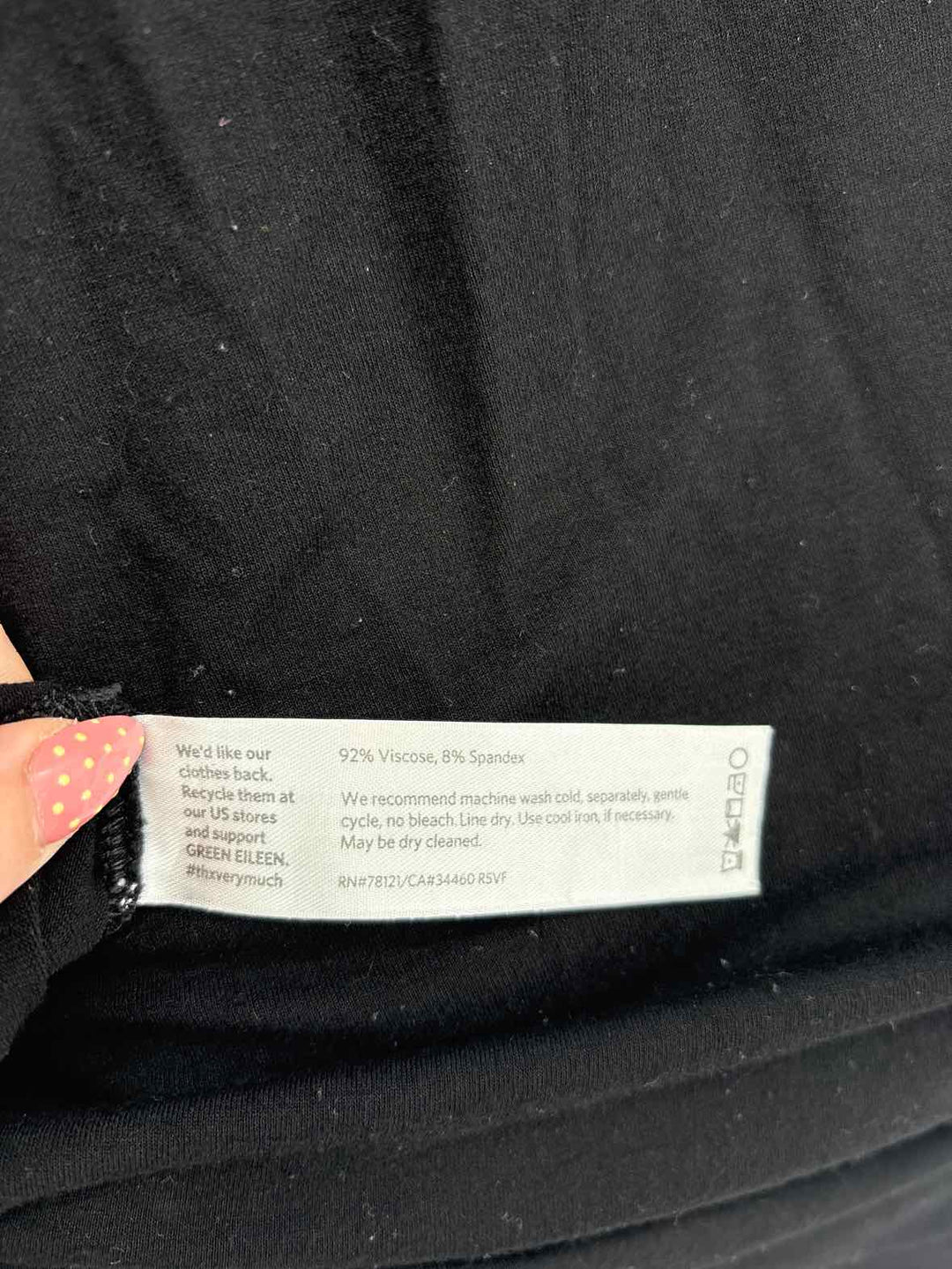 Size M Eileen Fisher Black Dress