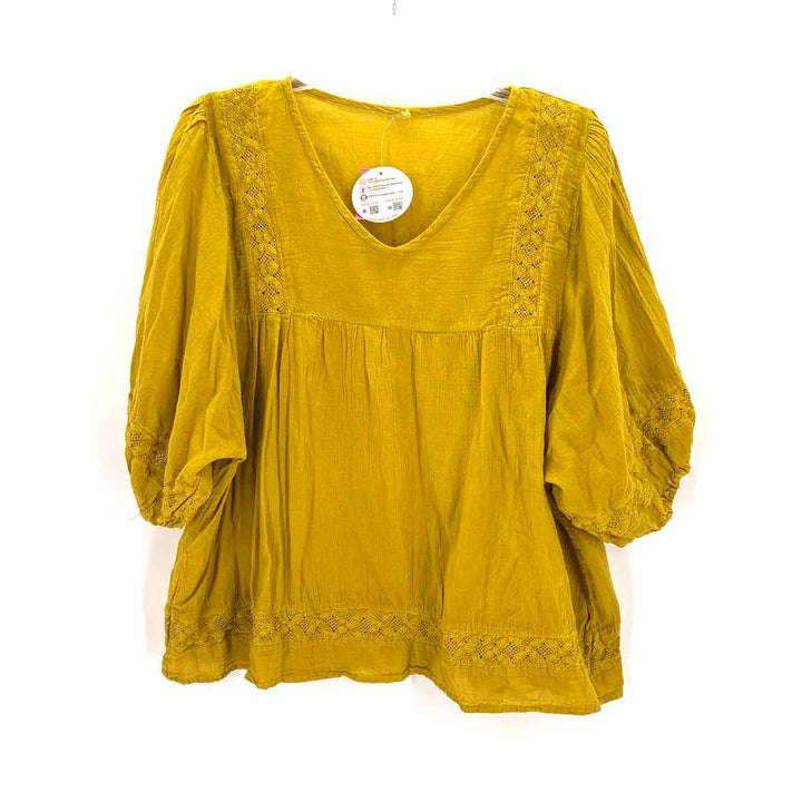Size M/L Mustard Cotton Shirt