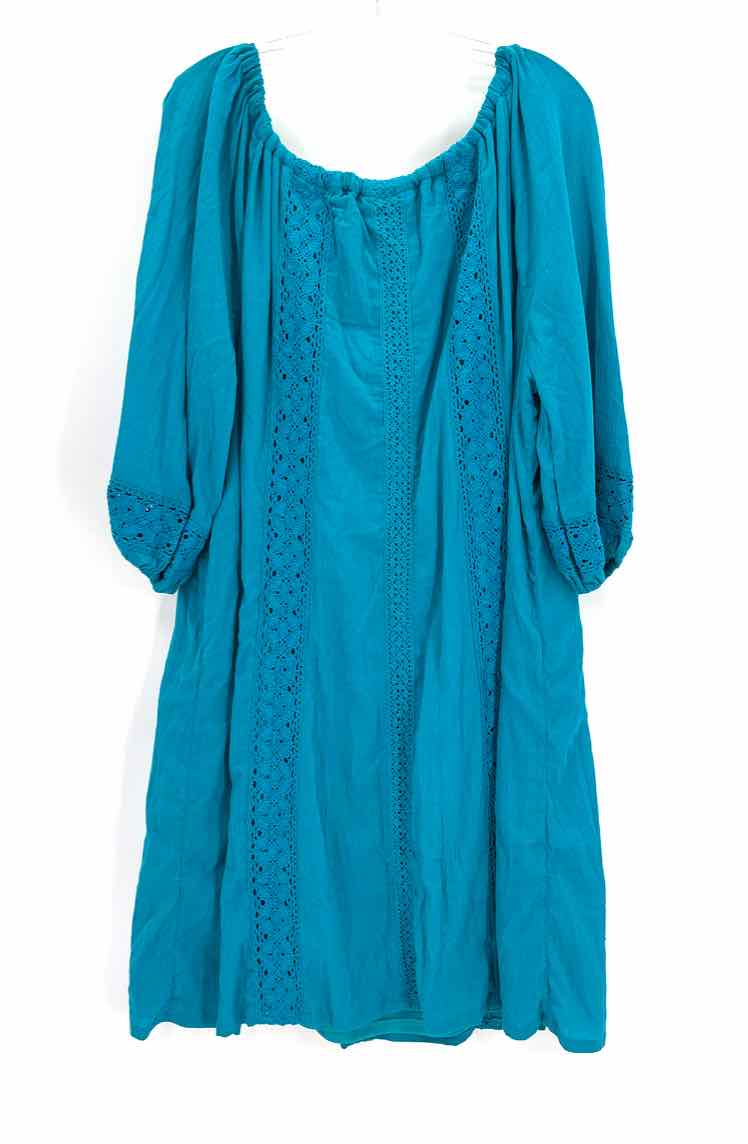 Size 18/20 LANE BRYANT Teal Cotton Dress