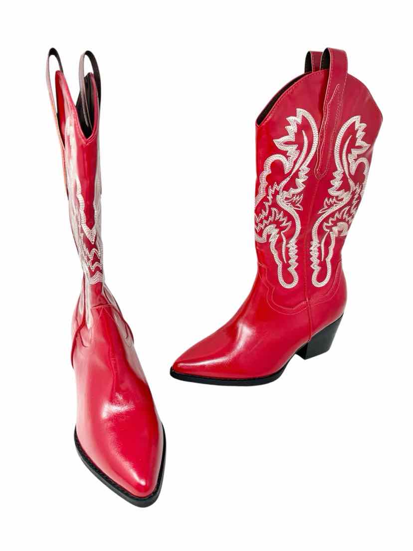 Shoe Size 8 Red Boots