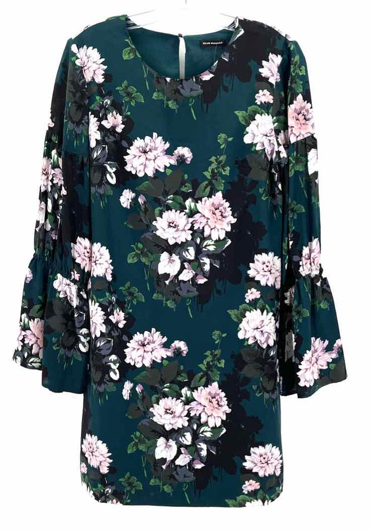 Size S CLUB MONACO Green Print Dress