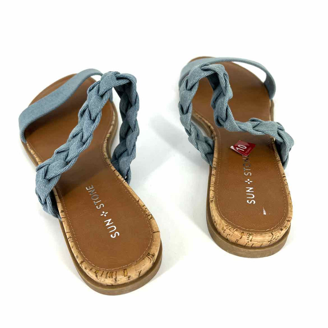 Shoe Size 10 Blue Denim Sandals