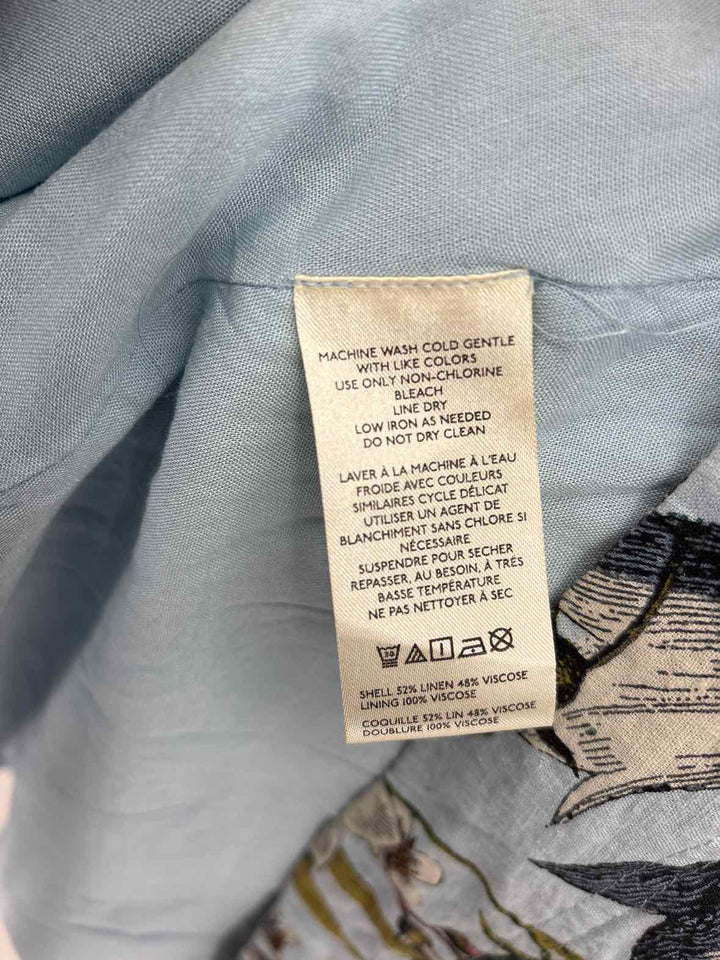 Size XXS MAEVE Blue Print Dress