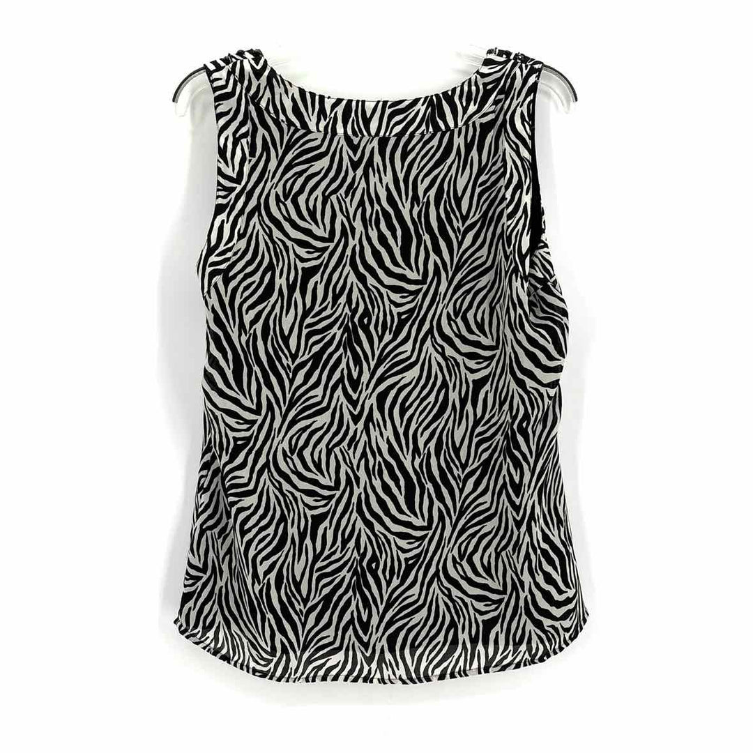 Size 14 CHARTER CLUB Black Print Shirt