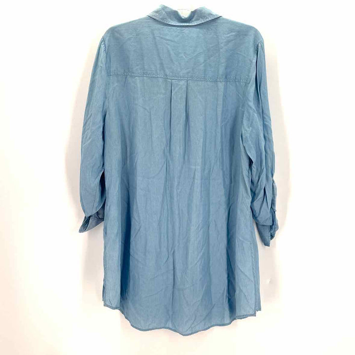 Size 2X CROWN & IVY Blue Chambray Shirt