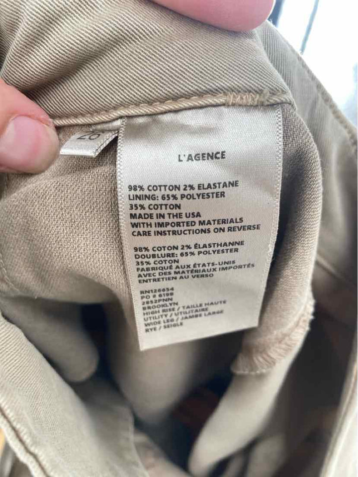 Size 26 L'AGENCE Tan Pants