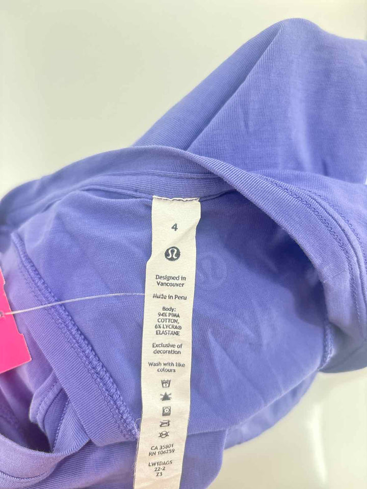 Size 4 Lululemon Purple Shirt