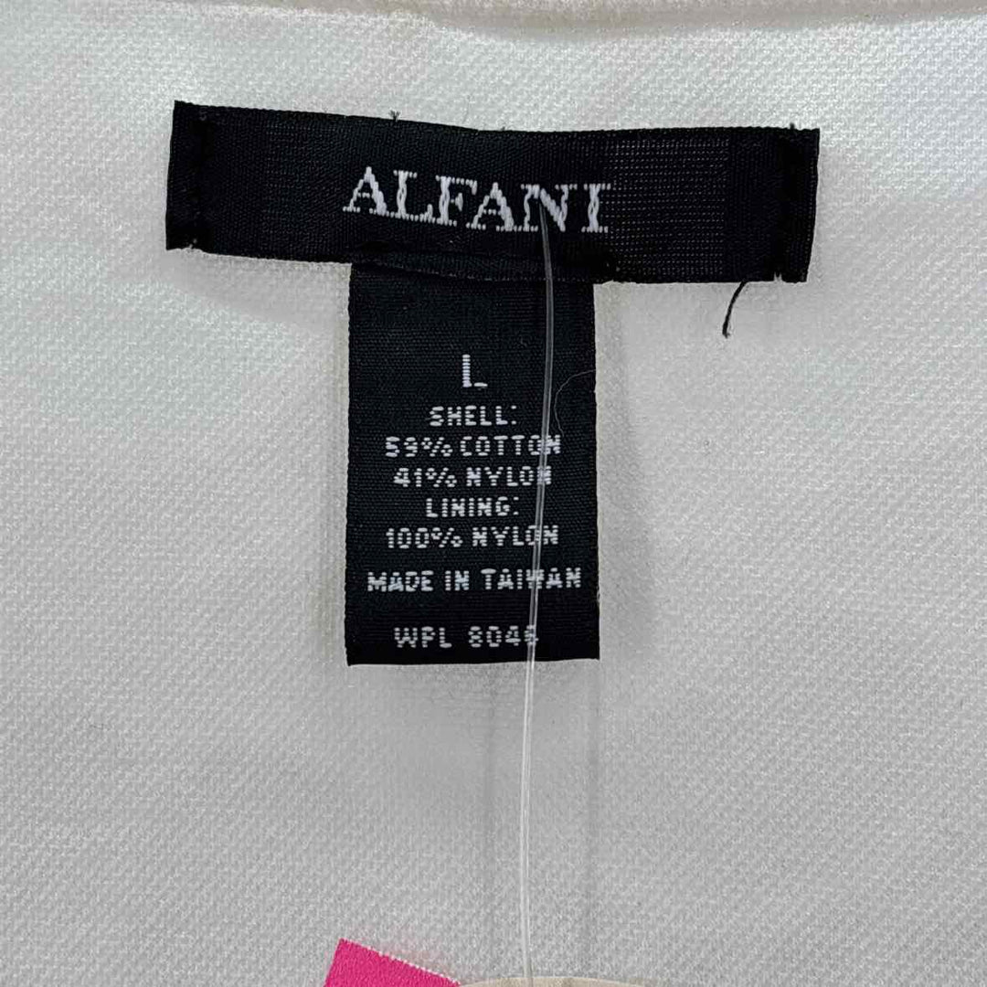 Size L ALFANI Ivory Shirt
