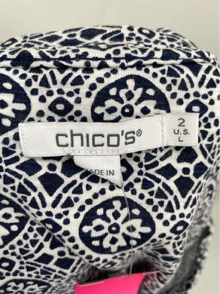 Size L Chico's Navy Shirt