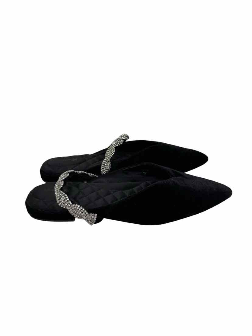 Shoe Size 8.5 BIRDIES Blue Velvet Mules