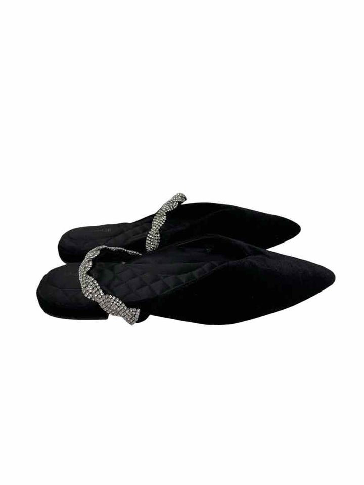 Shoe Size 8.5 BIRDIES Blue Velvet Mules