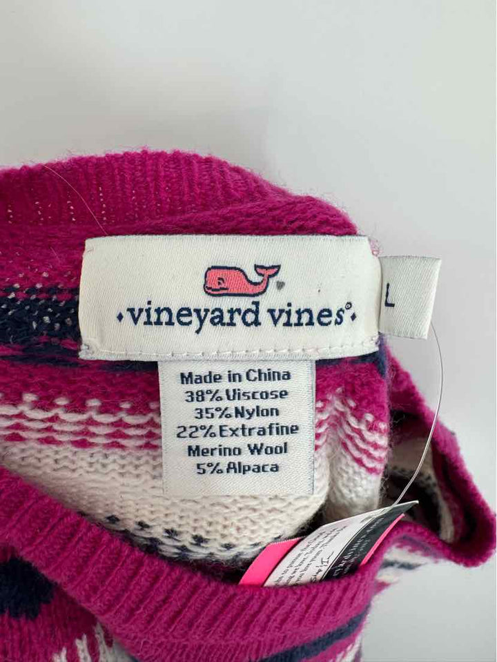 Size L Vineyard Vines Fuschia Sweater