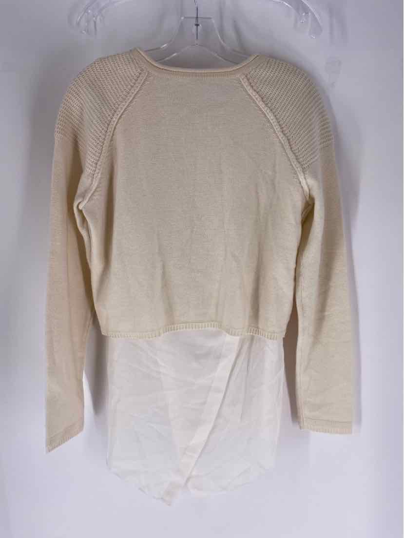 Size L TAHARI Ivory Knit Sweater