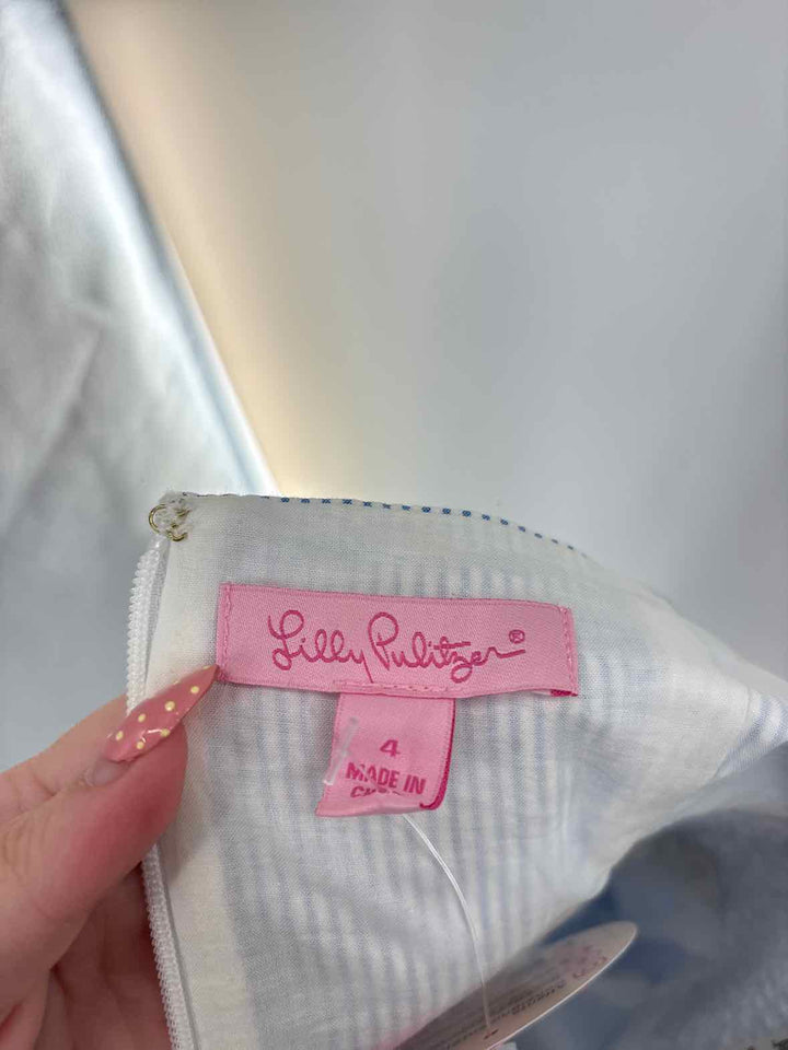 Size 4 Lilly Pulitzer Blue Print Dress
