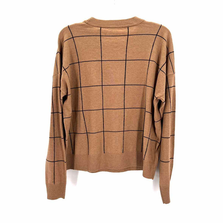 Size L TAHARI Brown Print Sweater