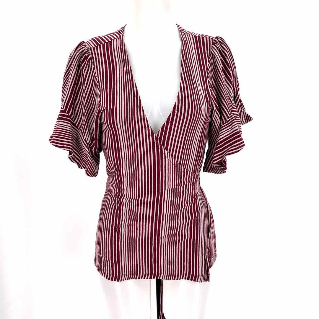 Size L FREE PEOPLE Burgundy Shirt