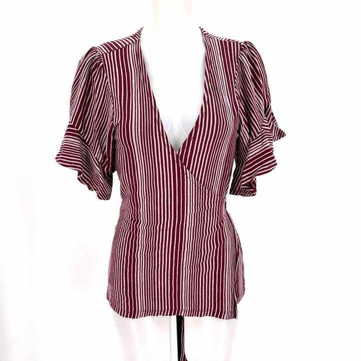 Size L FREE PEOPLE Burgundy Shirt