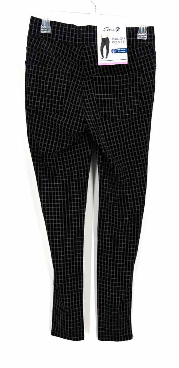 Size S 7 for all Mankind Black Print Pants