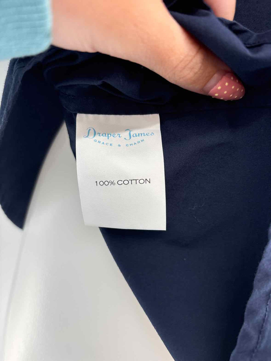 Size 12 DRAPER JAMES Navy Shirt