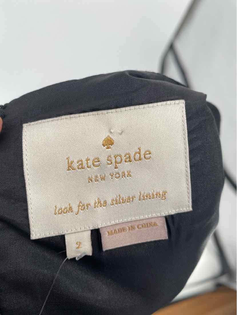 Size 2 Kate Spade Black Print Dress