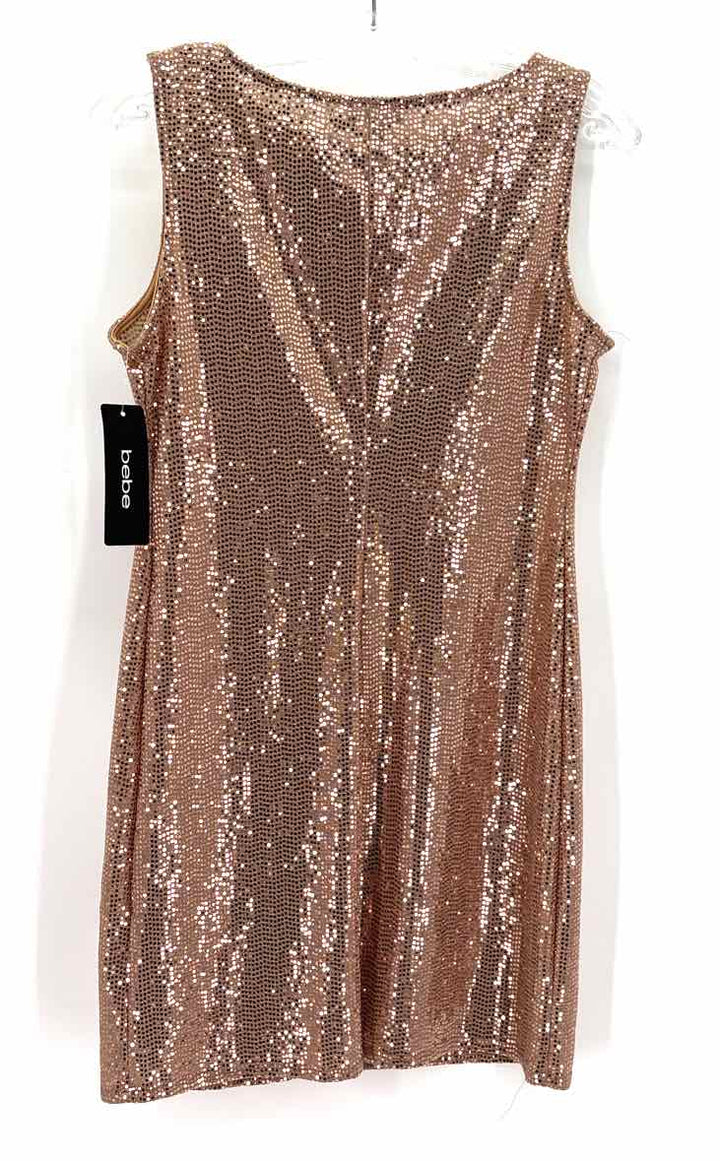 Size S BEBE Rose Gold Dress