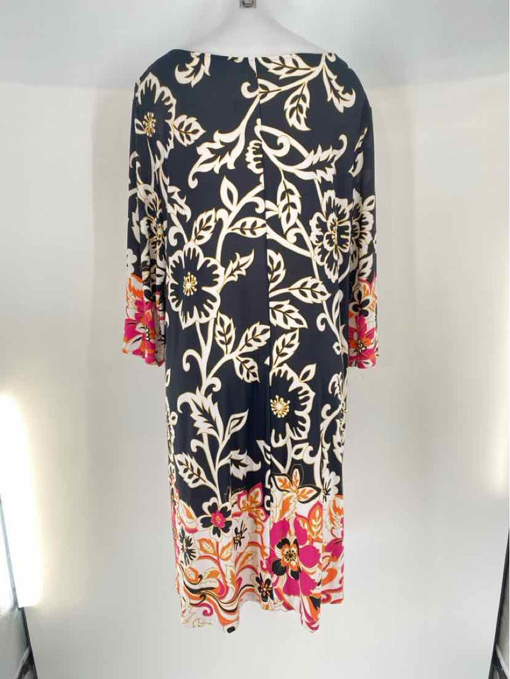 Size 20 DRESSBARN Black Print Dress