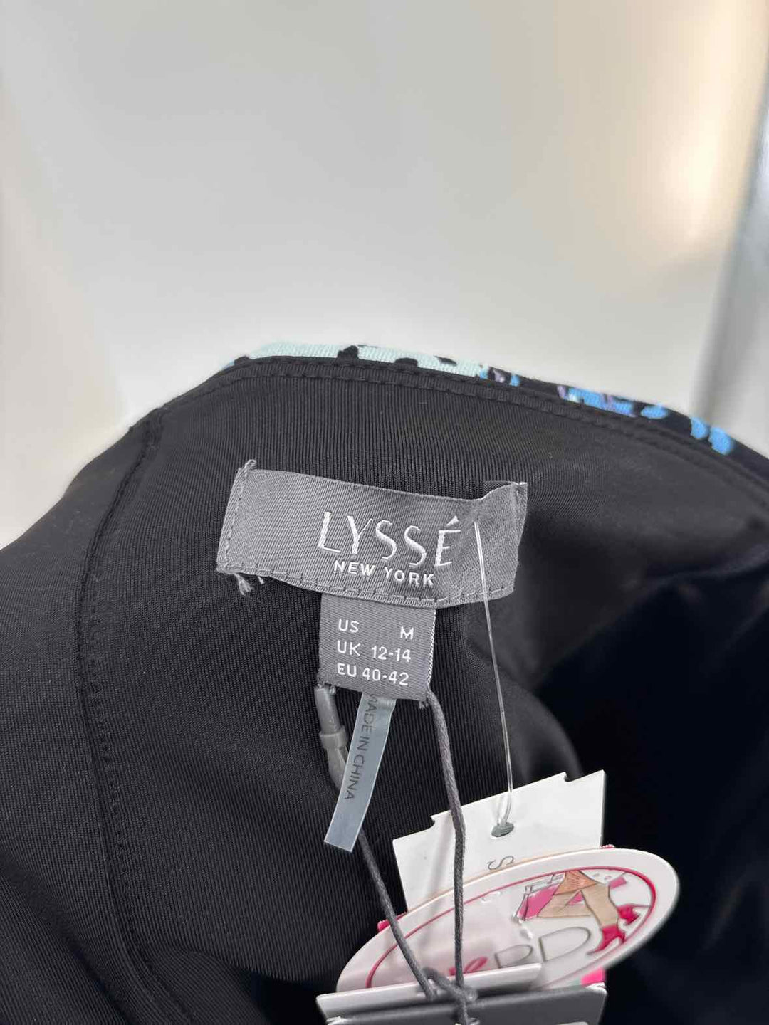 Size M LYSSE Black Print Shirt