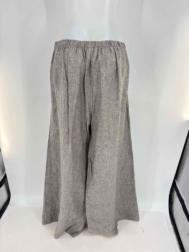 Size 1X BRYAN WALKER Gray Linen Pants