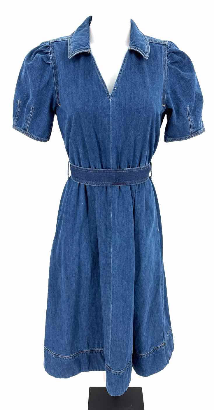 Size S LAND END Navy Denim Dress