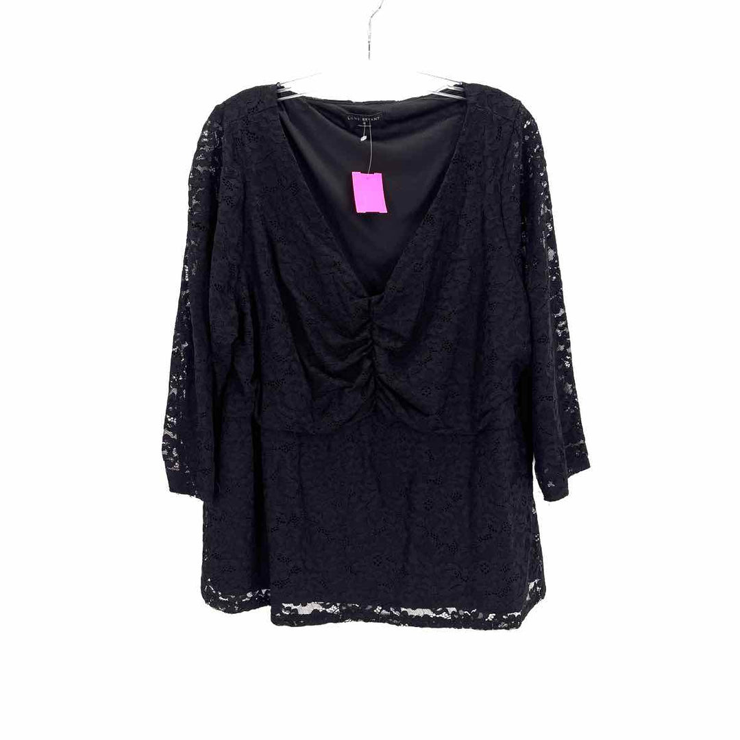 Size 22 LANE BRYANT Black Lace Shirt