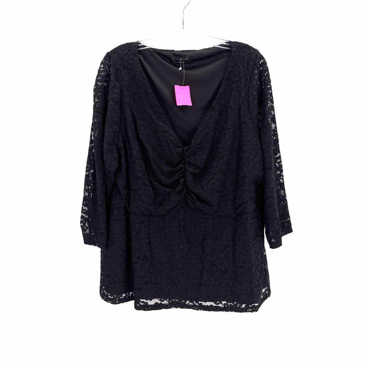 Size 22 LANE BRYANT Black Lace Shirt