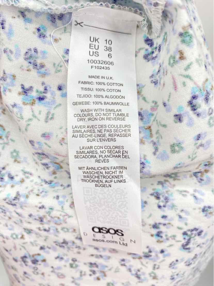 Size 38 Asos Blue Print Dress