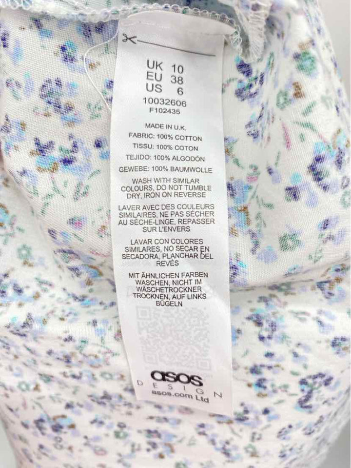 Size 38 Asos Blue Print Dress