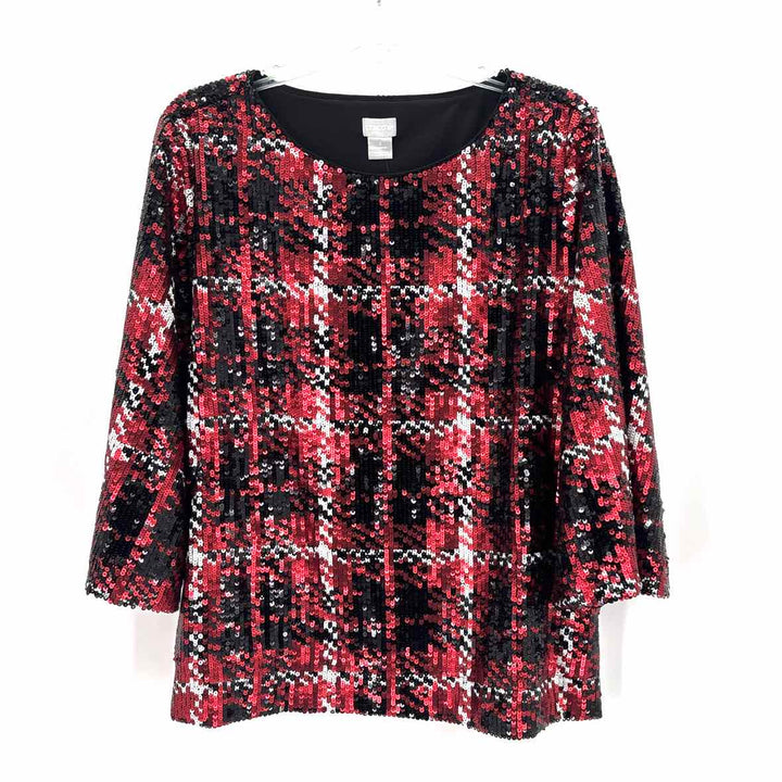 Size XL Chico's Multi-Color Sequined Shirt