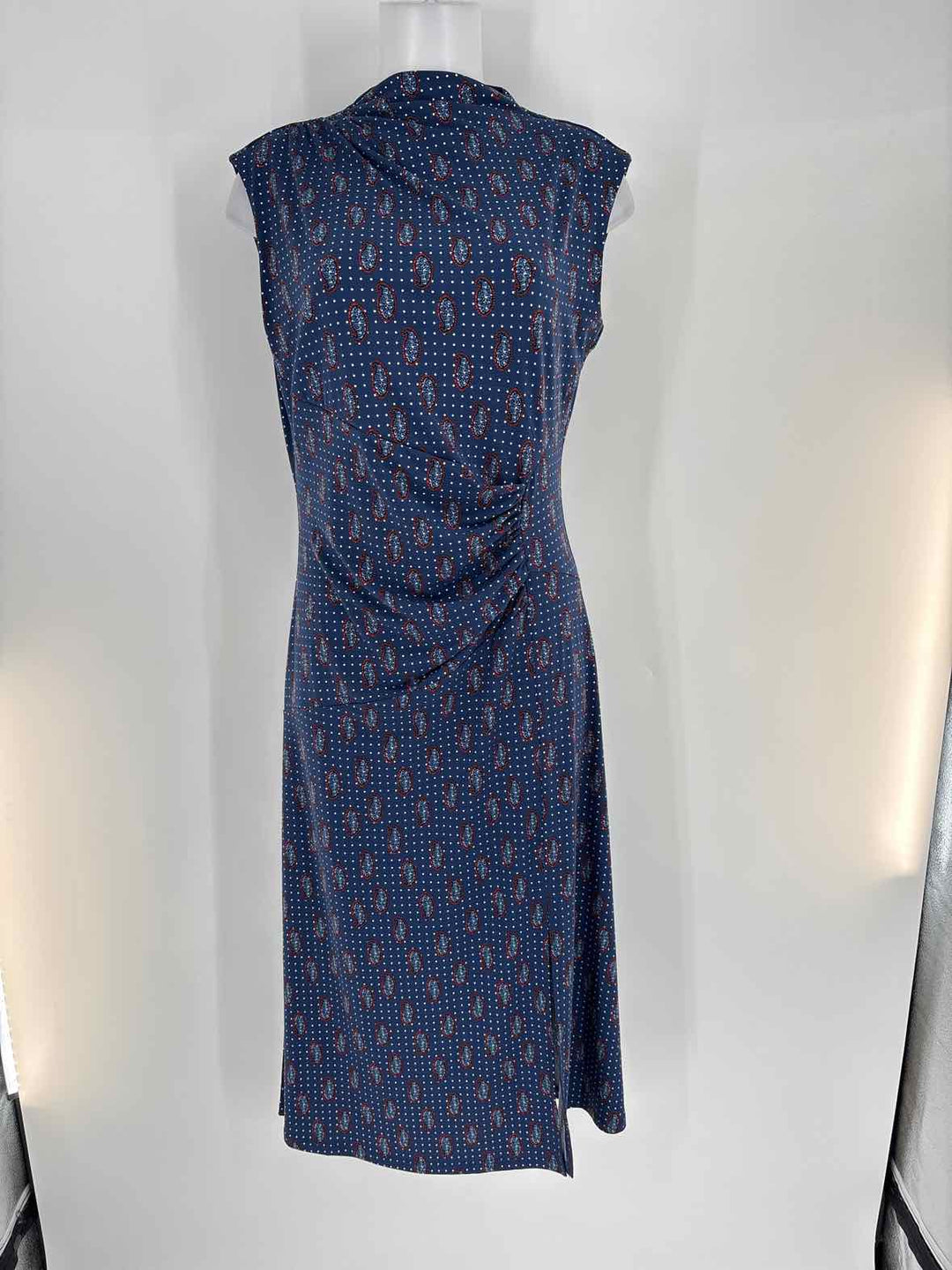 Size 10 Talbots Navy Print Dress
