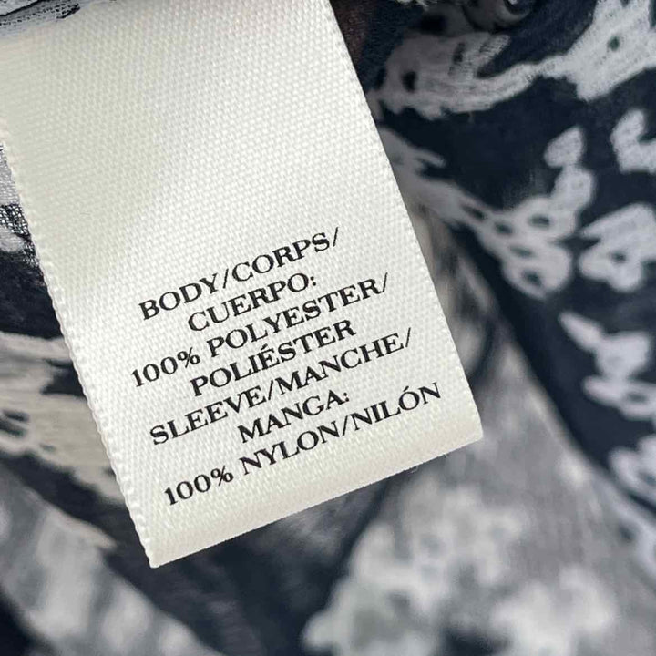 Size M Ann Taylor Navy Print Shirt