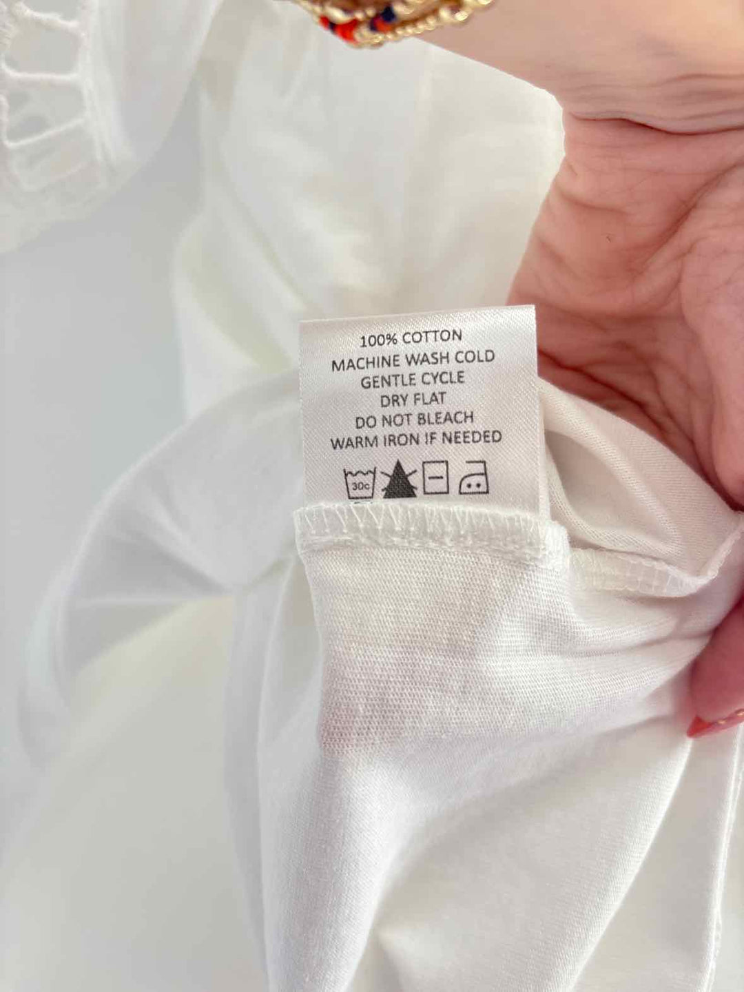 Size M Mud Pie White Shirt