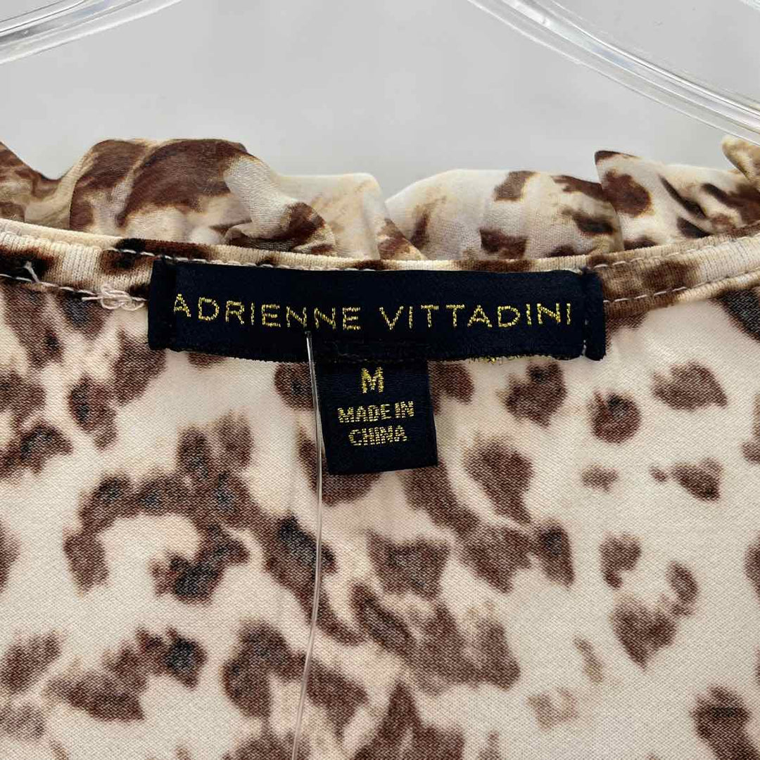 Size M ADRIENNE VITTADINI Brown Print Shirt