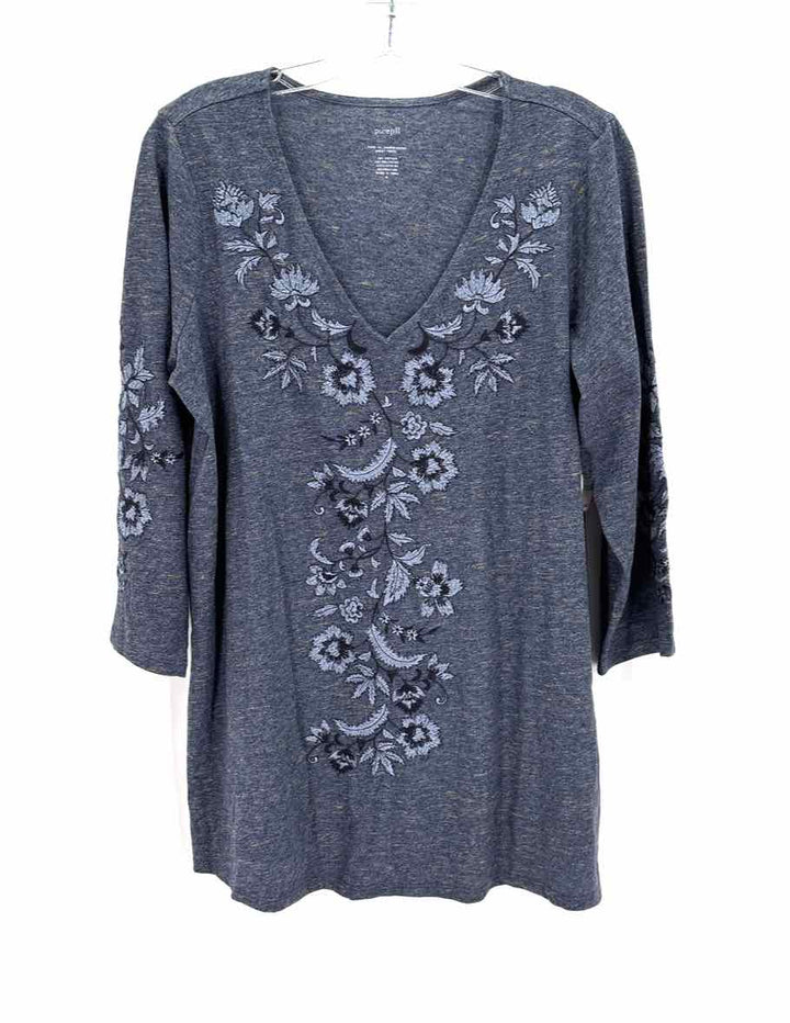 Size M J JILL Navy Shirt