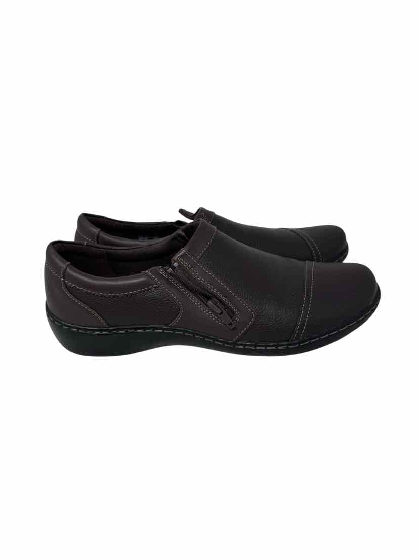 Shoe Size 10 CLARKS Brown Leather Flats